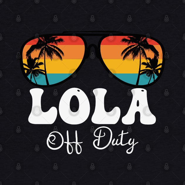 Lola Women Off Duty Sunglasses Grandma Hello Summer Sunset by TeeaxArt